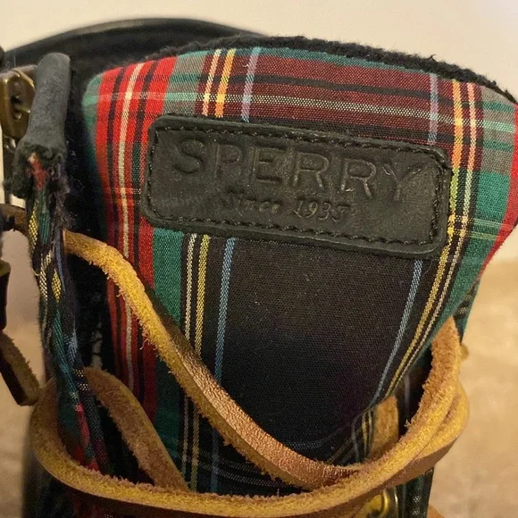 Sperry x J. Crew Duck Boots Plaid Tartan Size 9 - Picture 5 of 9